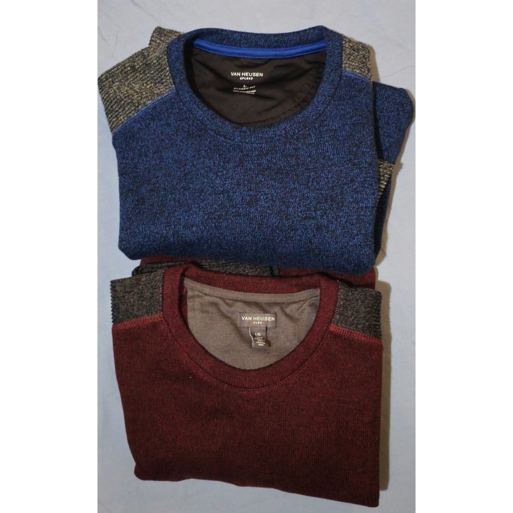 Van Heusen‎ Flex Men's Wooly Pooly Style Pullover Lot Sz Large